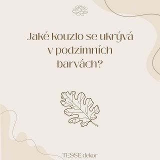 Podzimní barvy mají kouzlo, které dokáže proměnit každý interiér v útulné místo. 🍁✨ Mrkni do příspěvku a zjisti, co v tobě...